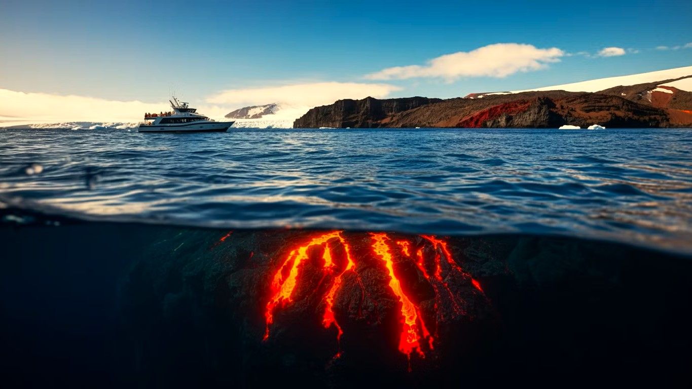 Deception Island bleibt seinem Namen treu, während Touren durch einen aktiven Vulkan segeln