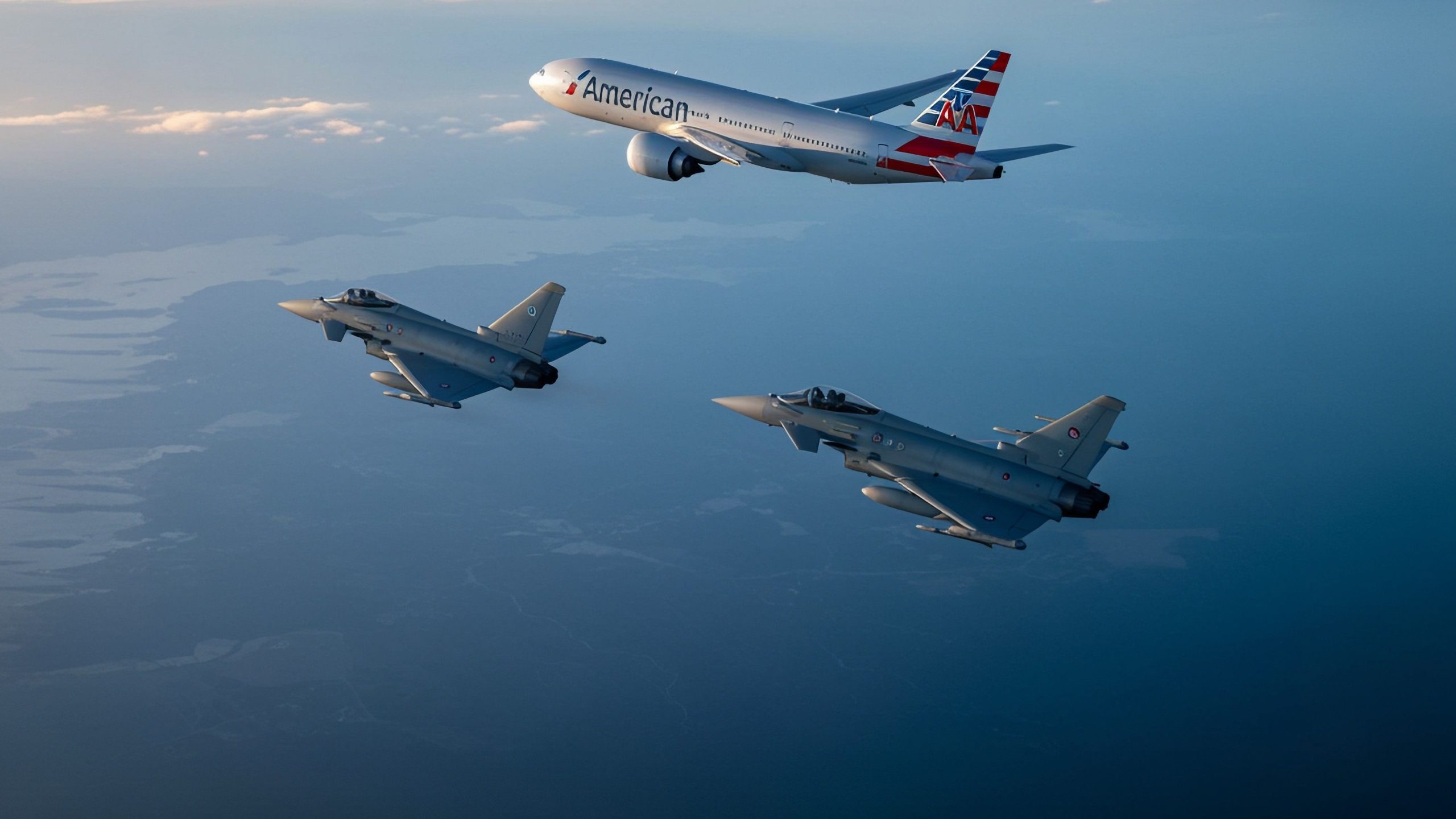 Der Flug von American Airlines aus New York erhält die italienische Kampfflugzeuge nach Rom nach Bombenbedrohung nach Rom