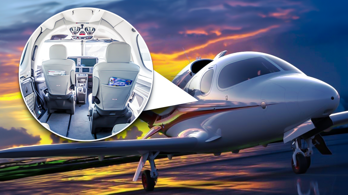 In der Kabine: Ein Blick auf das Interieur des Cirrus Vision Jet