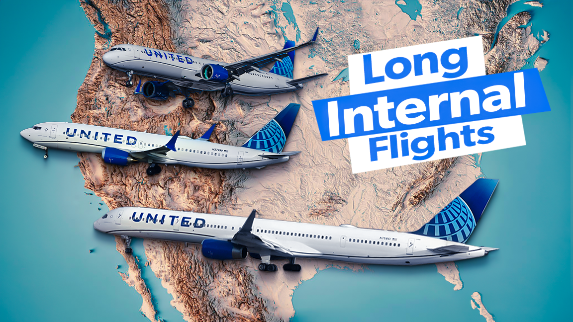 Top 5: Dies sind die längsten inländischen Schmalzwege von United Airlines
