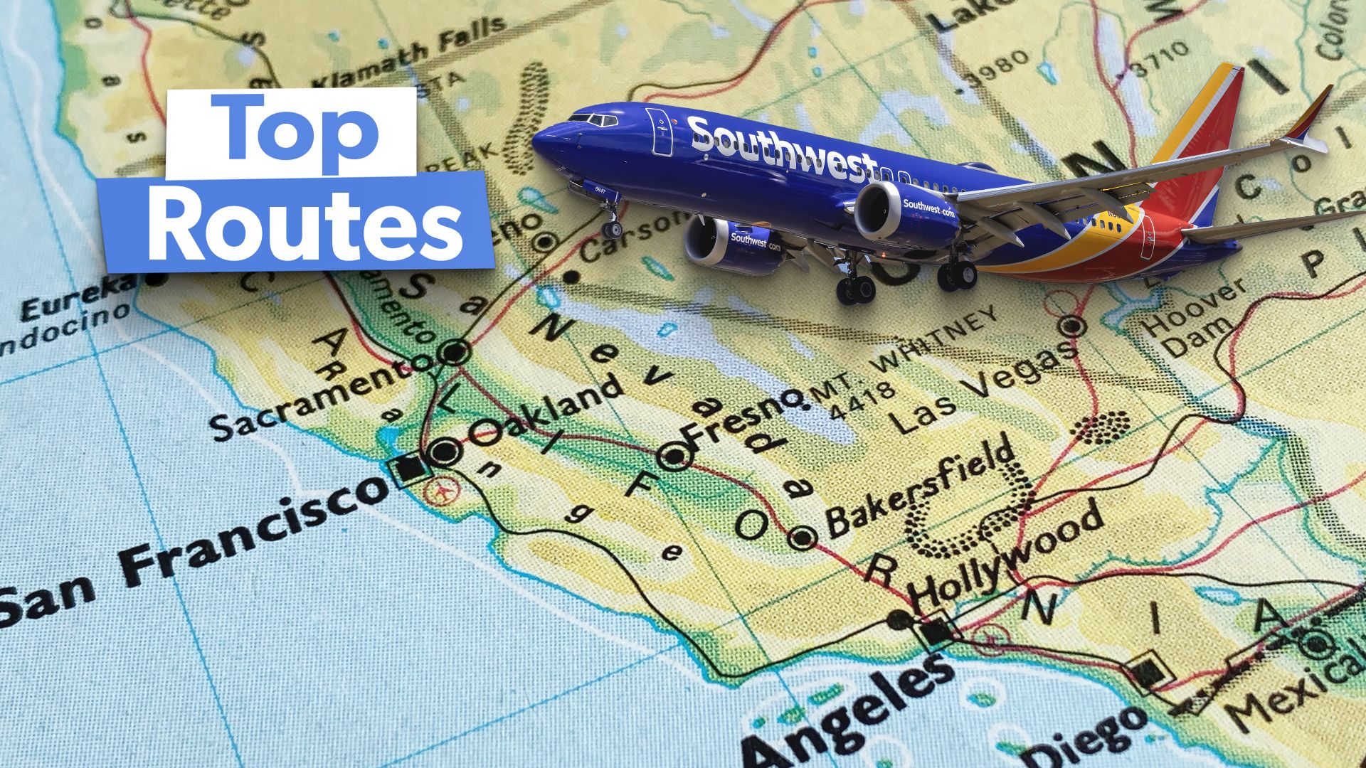 Über 200 monatliche Rotationen: Analyse der Top-Intra-Kalifornien-Routen von Southwest Airlines