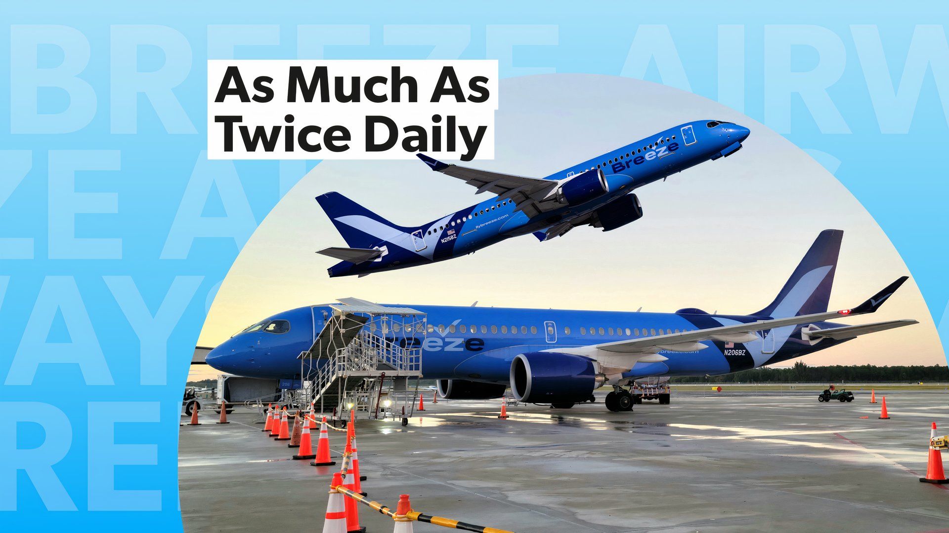 Breeze Airways 'häufigsten Routen