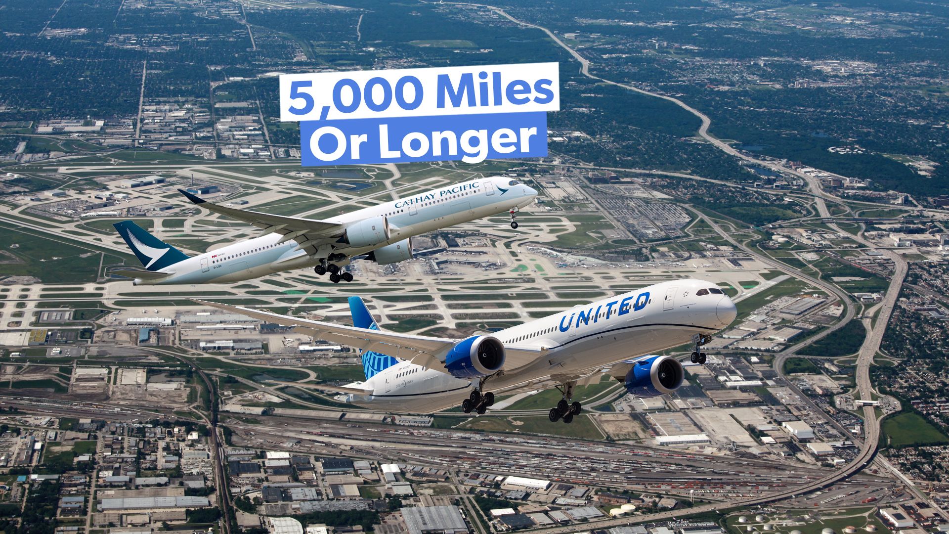 Chicago O'Hare Internationaler Flughafen am längsten Routen des Flughafens