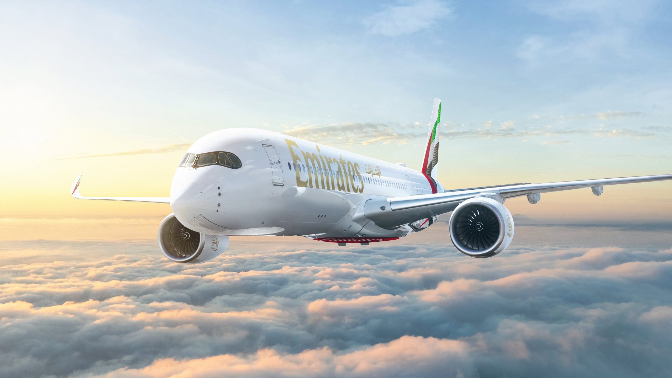 Der A350 von Emirates bringt den Himmel für den 1. Testflug in den Himmel