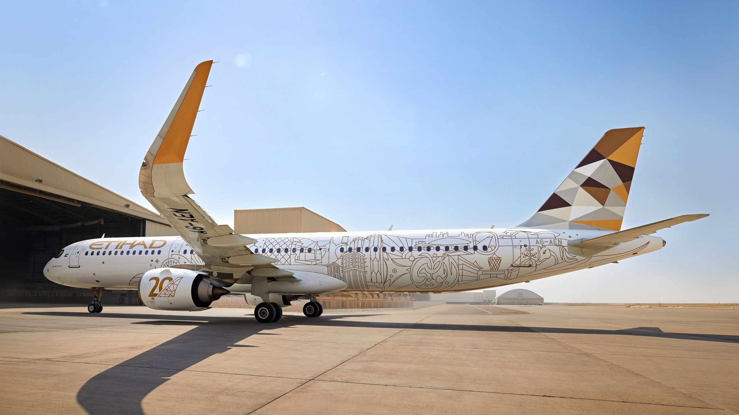 Etihad Airways zeigt das 20 
