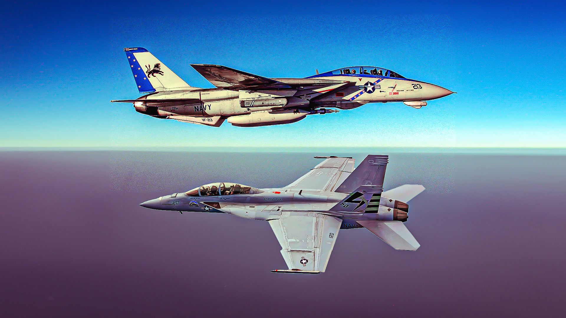 F-14 Tomcat gegen F/A-18 Super Hornet: US Navy Fighters verglichen
