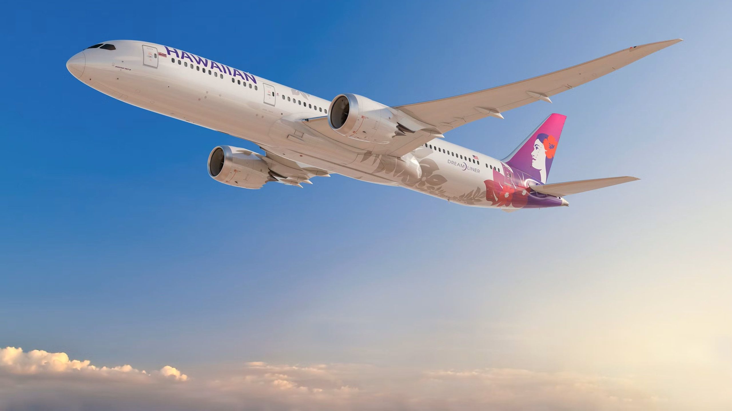 Hawaiian Airlines veranstaltet eine Begrüßungsparty für den ersten Boeing 787 Dreamliner