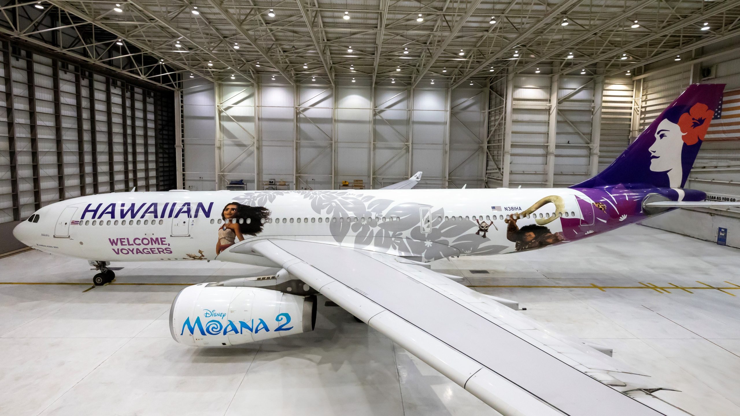 Cool: Hawaiian Airlines enthüllt Airbus A330 Lackierung, die Moana 2 feiern