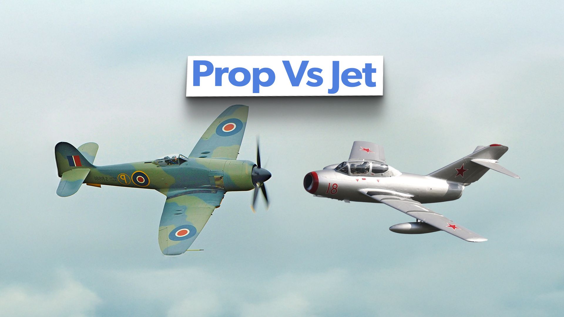 Die Zeit, in der ein Hawker Sea Fury Propeller-Kämpfer einen MiG-15-Jet herunterfuhr