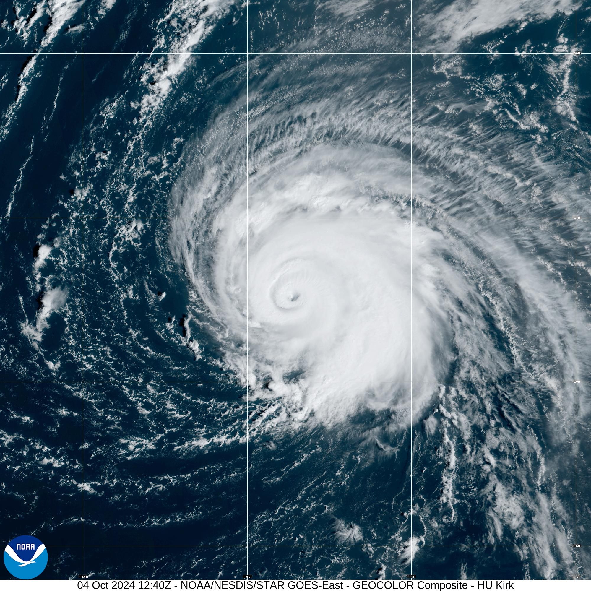 Hurrikan Kirk, um die USA zu verpassen