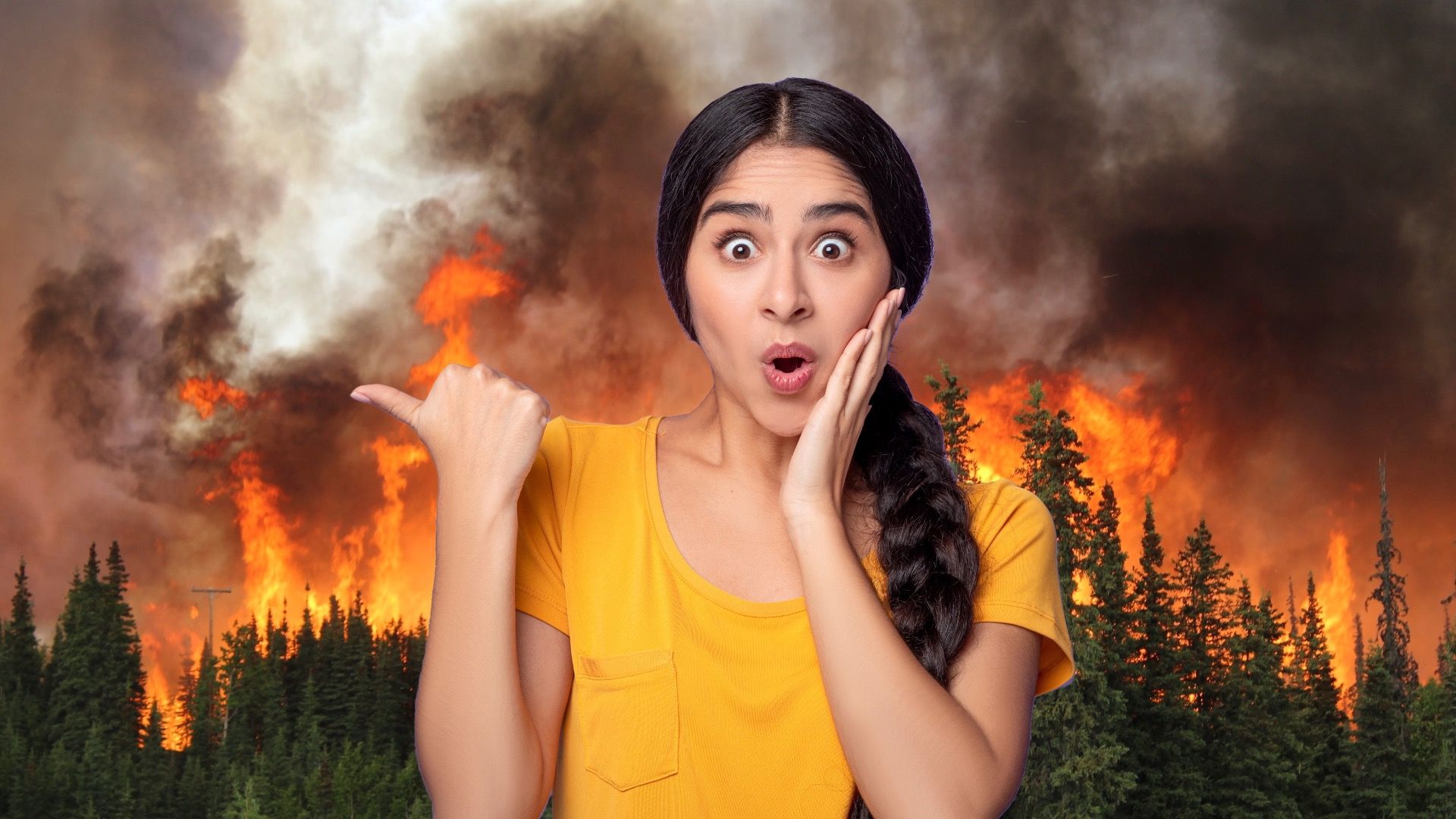 Vorsicht auf die Waldbrände in diesem unerwarteten US 