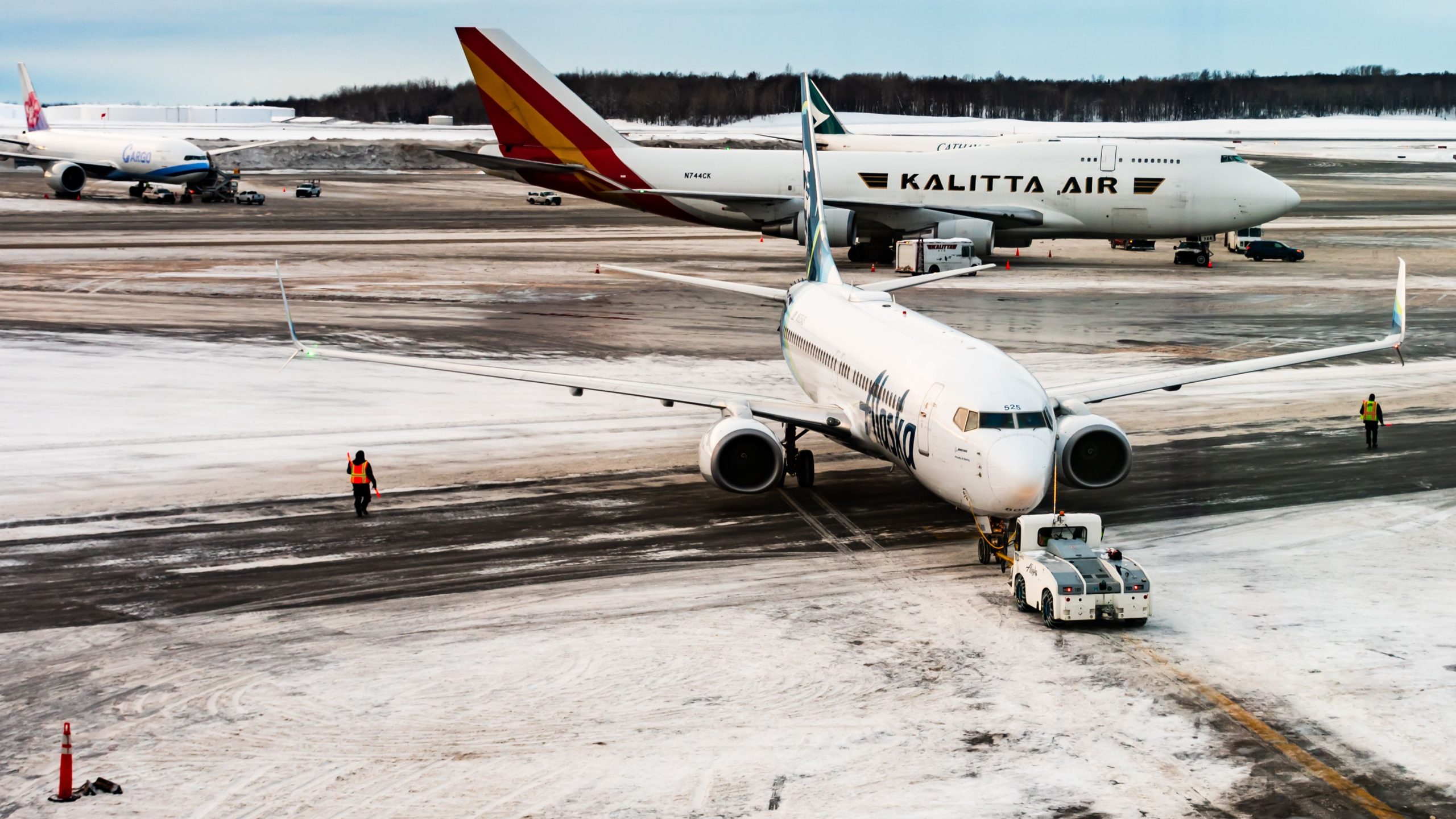Die 3 Hauptteile des Ted Stevens Anchorage International Airport