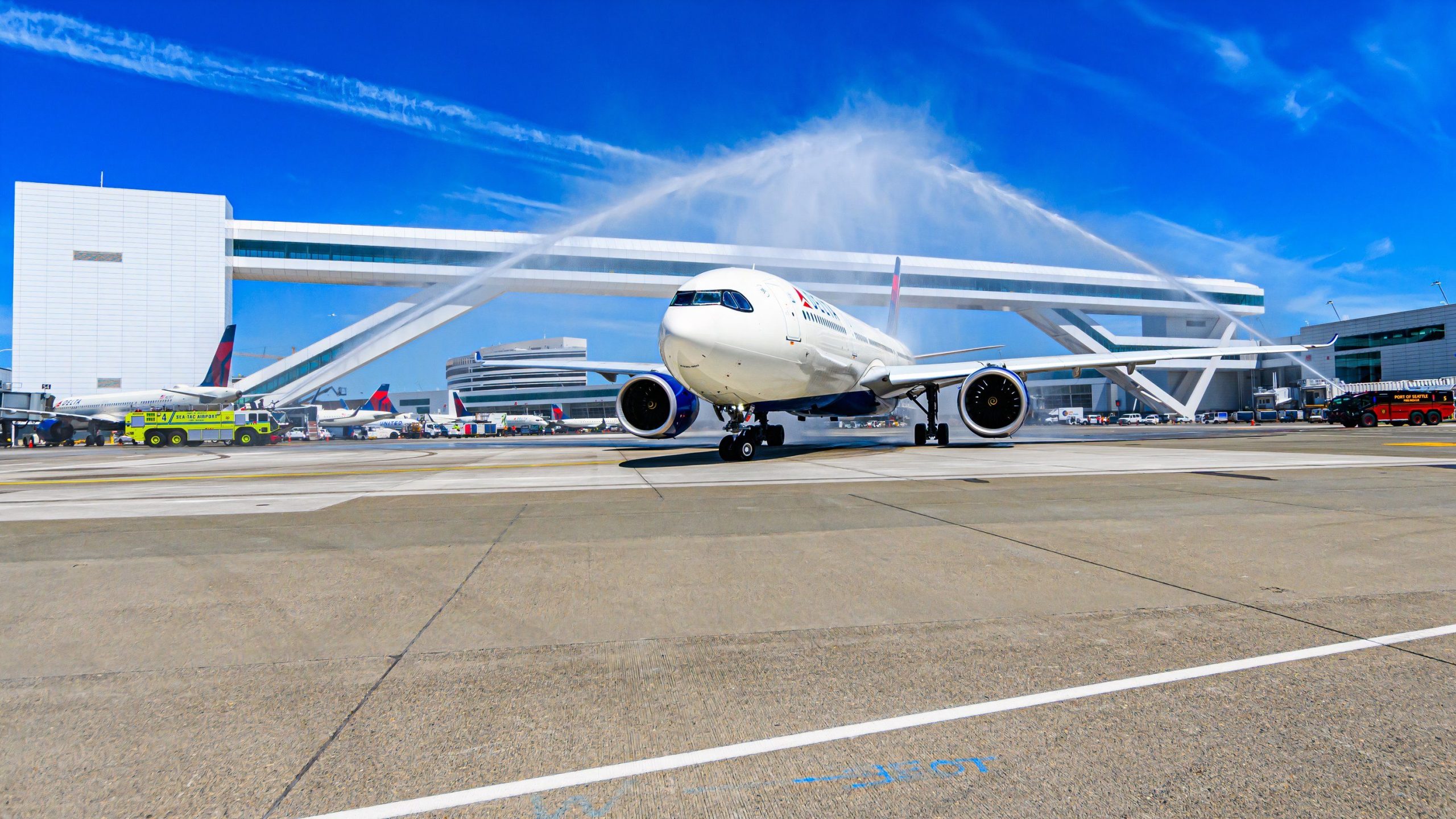 22 Ziele und Zählungen: Seattle-Tacoma Internationaler Flughafenwachsende Langstreckenkarte des Langstreckens