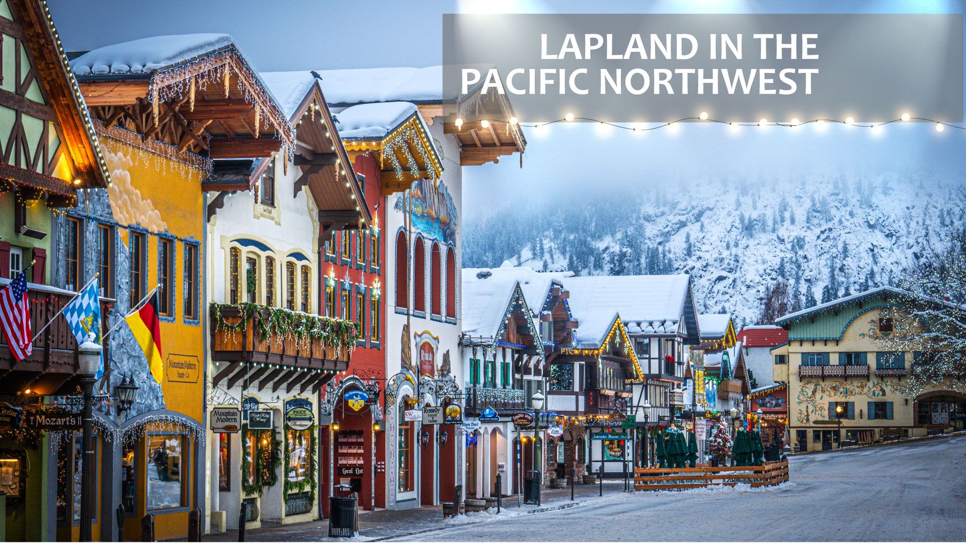 Beste Kleinstädte im pazifischen Nordwesten, die für Weihnachten wie Lappland aussehen