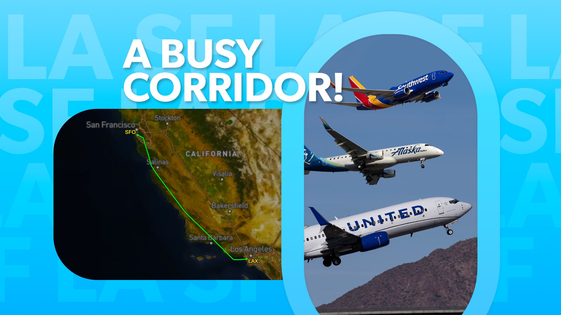 Diese Fluggesellschaft bietet die meisten Plätze zwischen Los Angeles &amp; San Francisco an