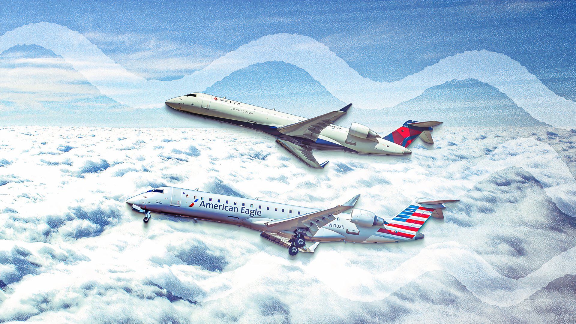 Über 1.000 Meilen: Delta &amp; American treten an den längsten CRJ700 