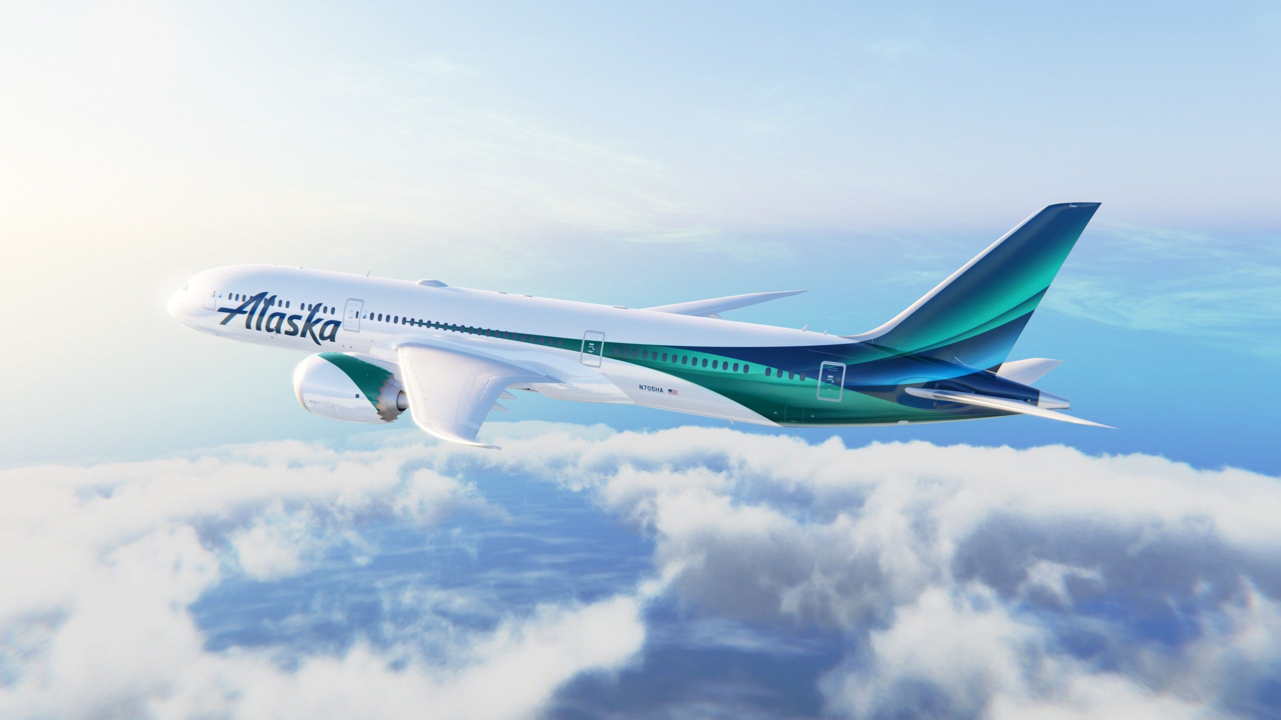 Alaska Airlines, um neue 787-9-Lackierung zu debütieren, fliegen Sie 2026 nach London &amp; Island