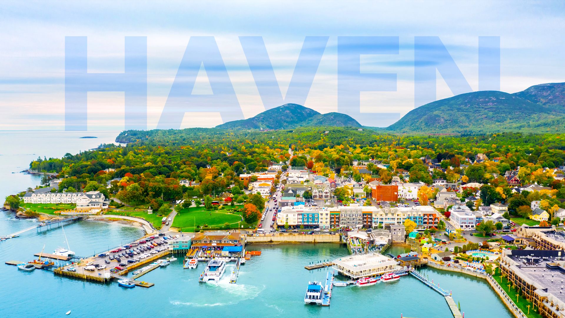 Die schöne Stadt, die das Tor zum Acadia National Park ist