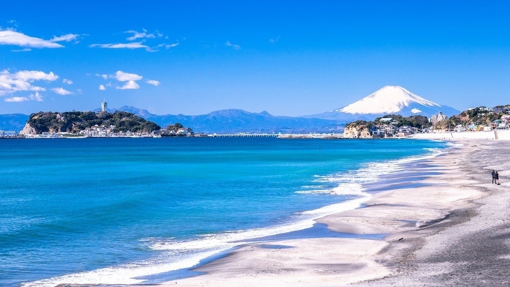 Verpassen Sie nicht die Besichtigung in Shichirigahama! Einführen Sie landschaftliche Stellen mit atemberaubendem Meerblick!