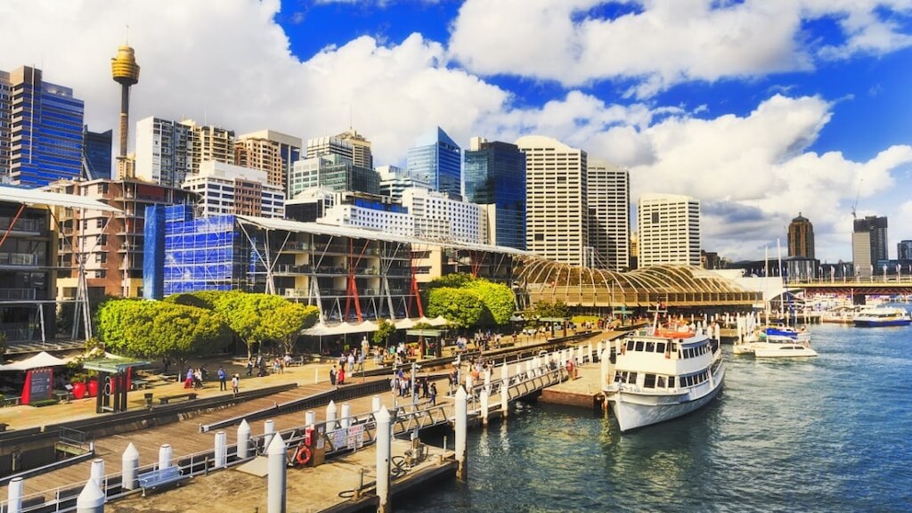 Sehr beliebt! Sydneys Touristenziel, „Darling Harbor“, ist voller Attraktionen