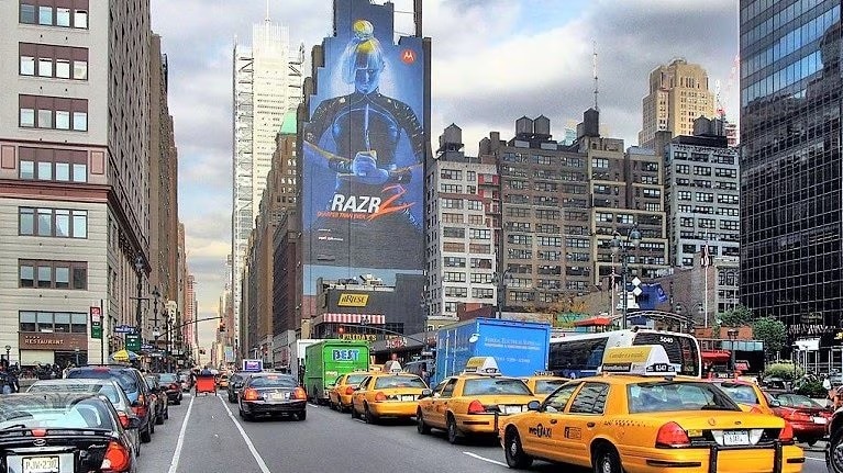 4 Empfohlene Stellen entlang der 8th Avenue, der Grenzlinie von Manhattan, NY,