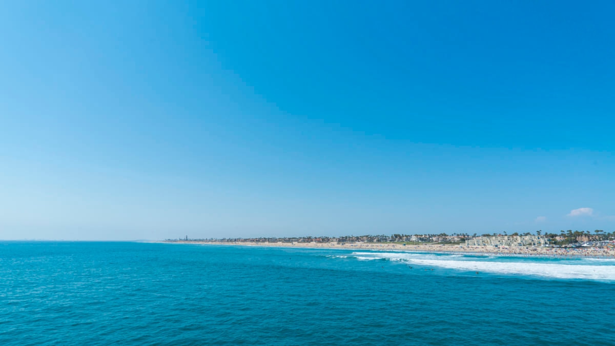 Touristenattraktionen in Surf City, Huntington Beach, Südkalifornien