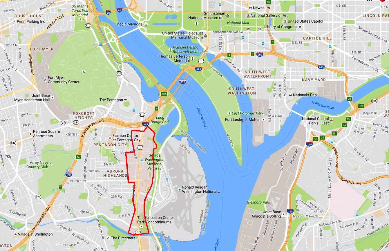 Crystal City Maps: Arlington, Virginia