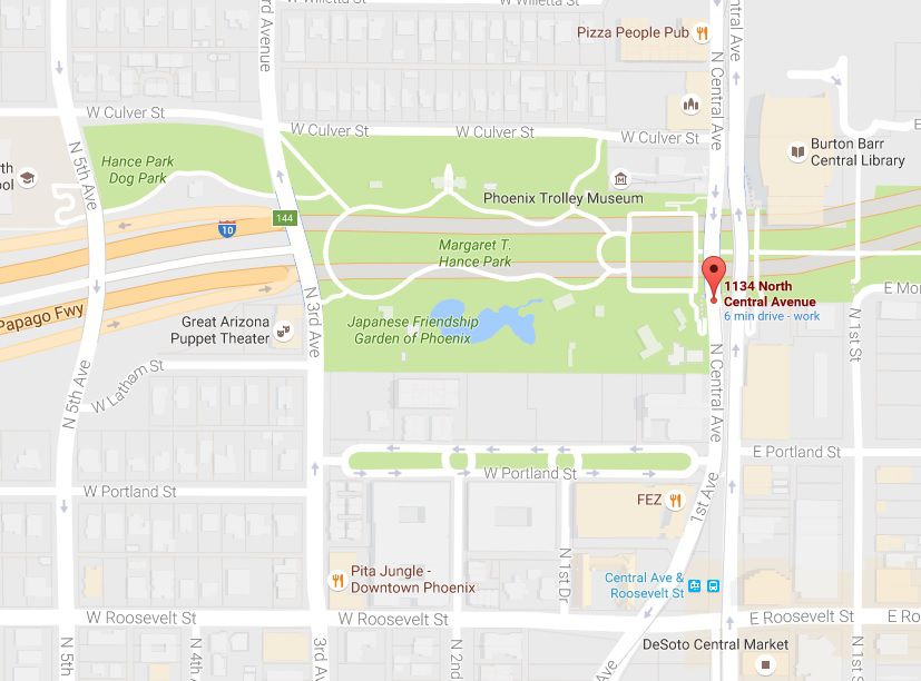Margaret T. Hance Park Map und Anweisungen